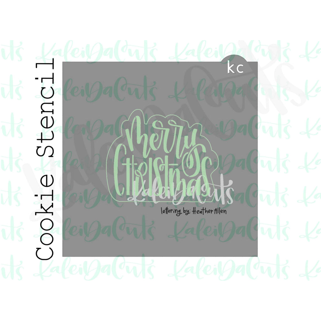Merry Christmas Stencil (matches 4" cookie cutter)