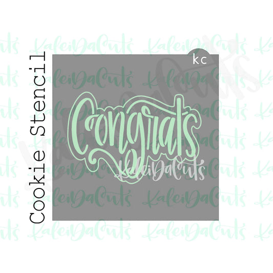 Congrats Stencil (4" design)