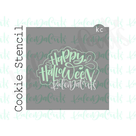 Happy Halloween Stencil (4" design)