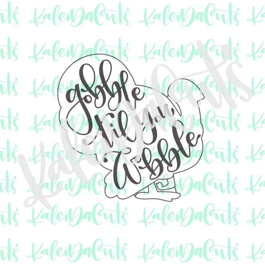 Turkey Silhouette Cookie Cutter (Lettering not included)