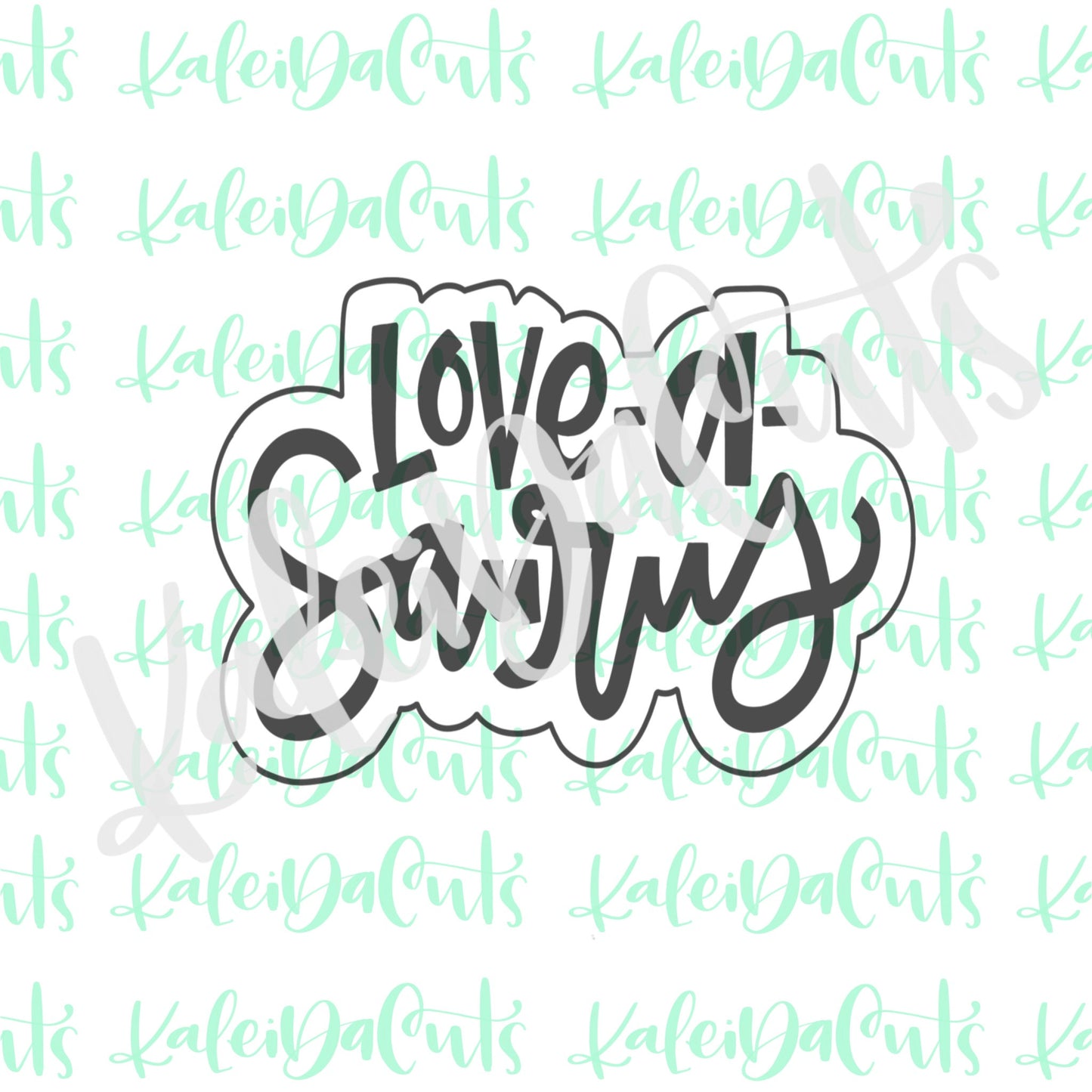 Love a Saurus Lettering Cookie Cutter