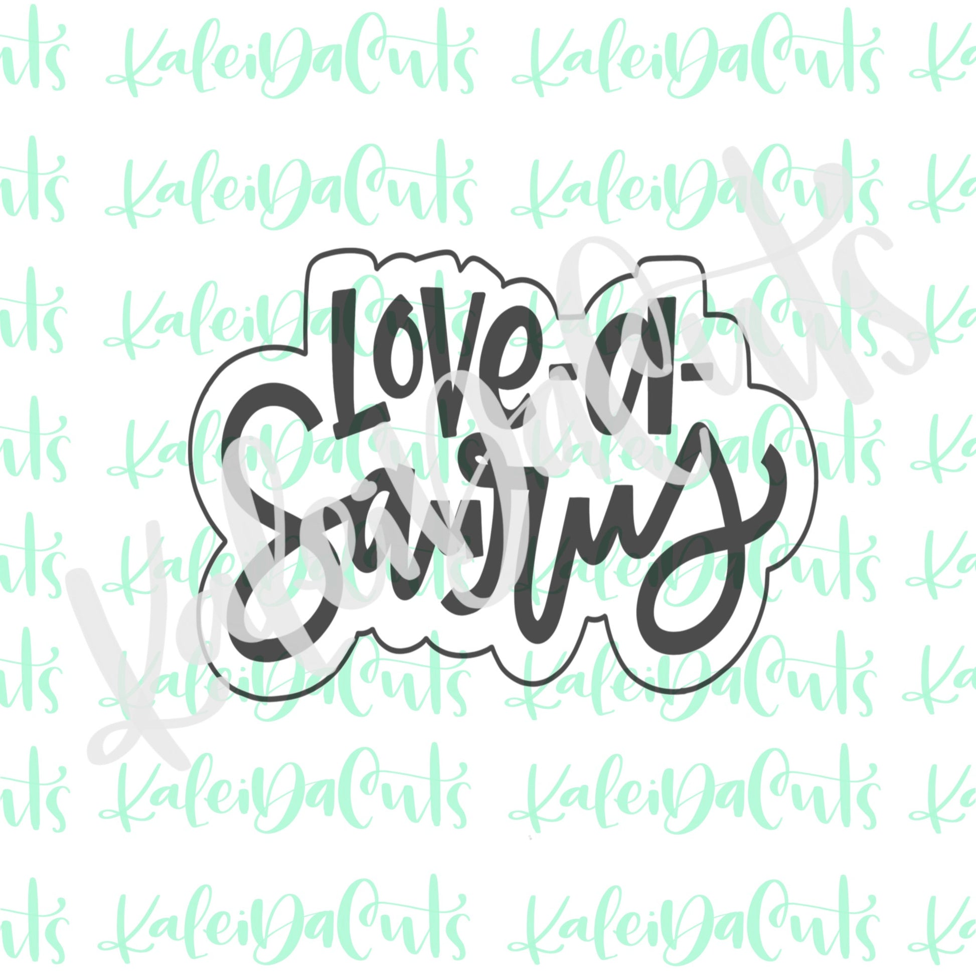Love a Saurus Lettering Cookie Cutter