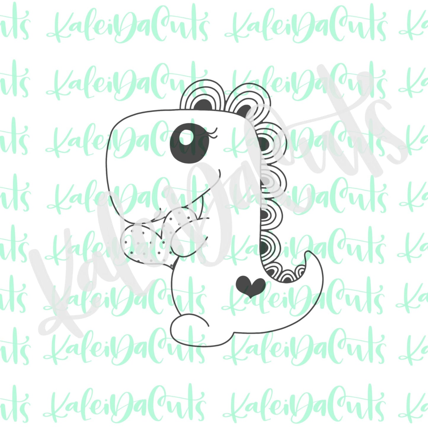 Dinosaur Heart Cookie Cutter