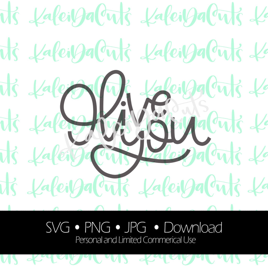 Olive You Lettering. SVG. Personal and Limited Commercial Use. KaleidaCuts Handlettering.