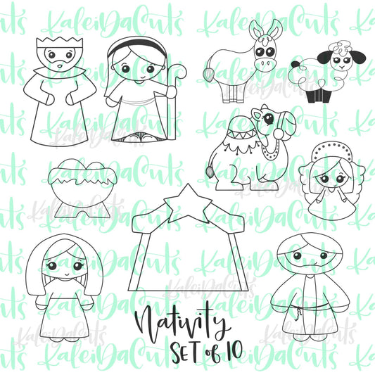 Nativity Set of 10 Cookie Cutters