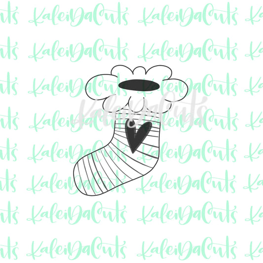 Funky Scallop Stocking Cookie Cutter