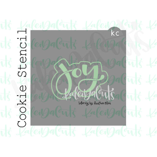 Joy Stencil (matches 4" cookie cutter)
