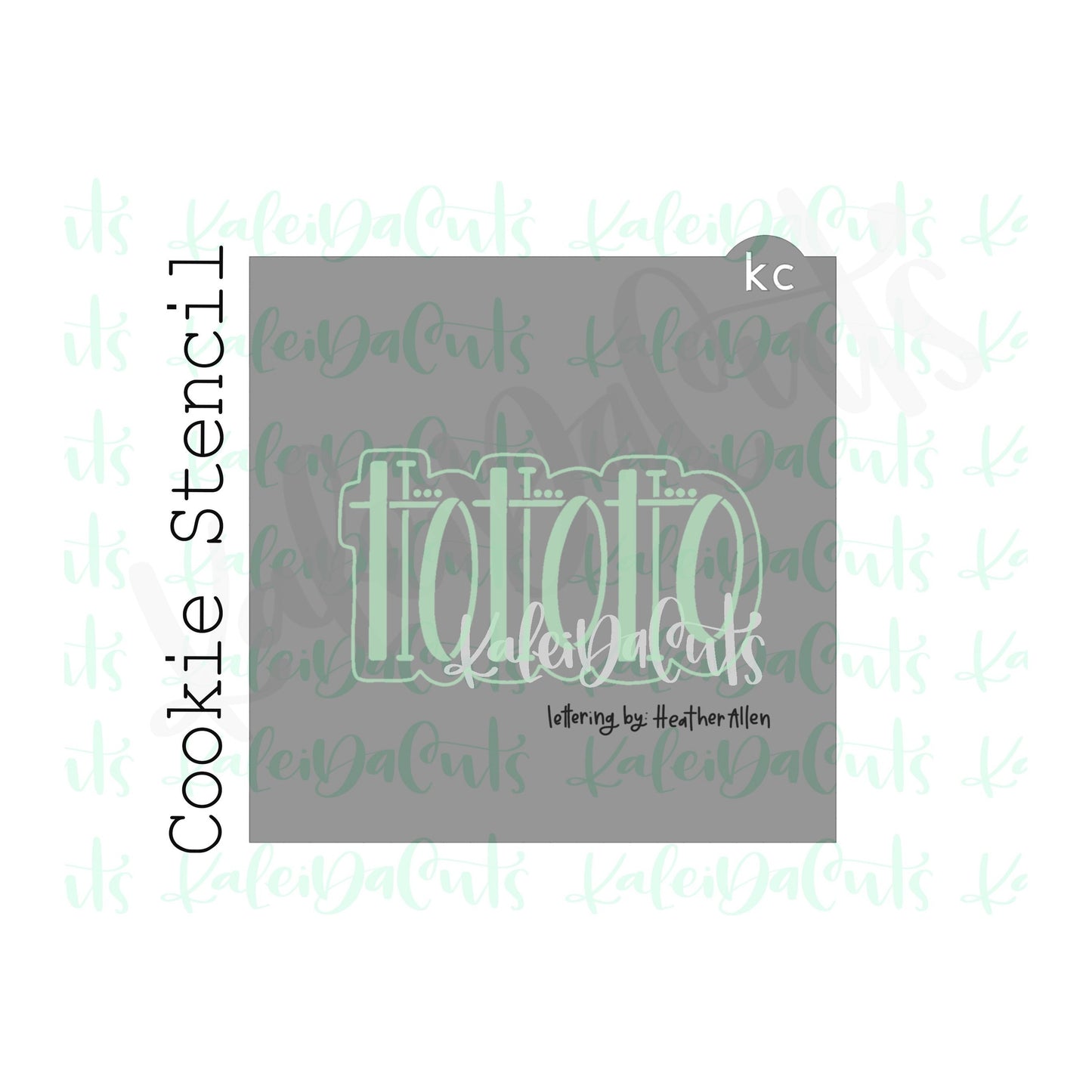 HoHo 2 Lettering Cookie Stencil (matches 4" cookie cutter)