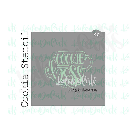 Cookie Boss Lettering Cookie Stencil (matches 4" cookie cutter)