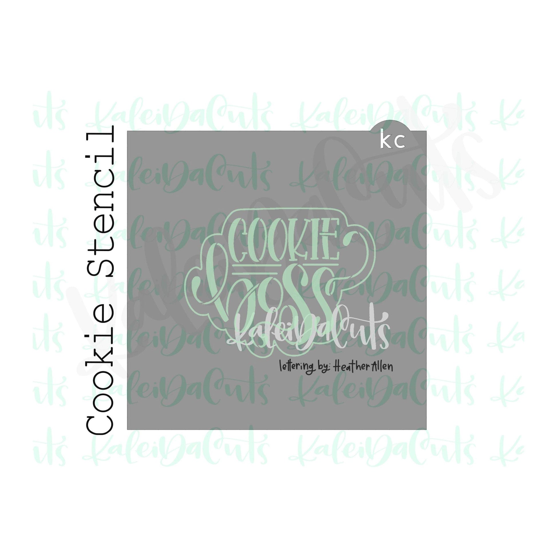 Cookie Boss Lettering Cookie Stencil (matches 4" cookie cutter)
