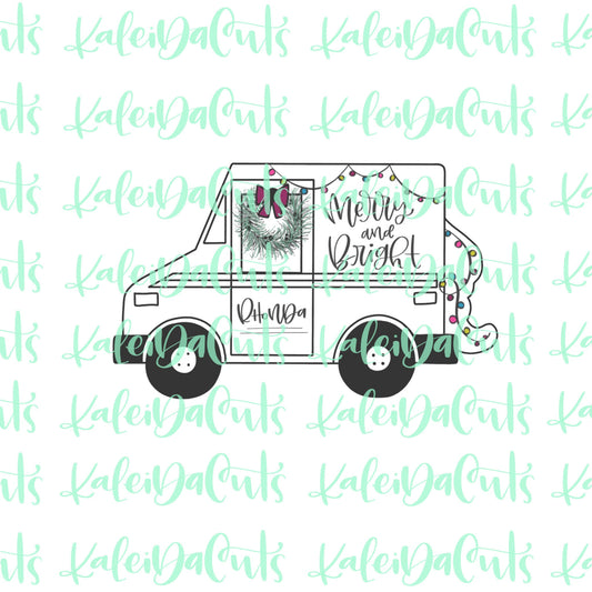 Mail Truck with Lights Cookie Cutter
