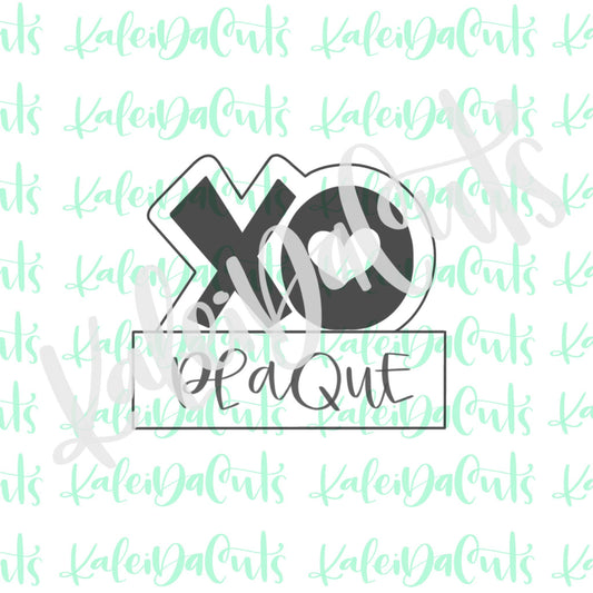 XO Plaque Cookie Cutter - Cadie's Cookies Kaleidalab