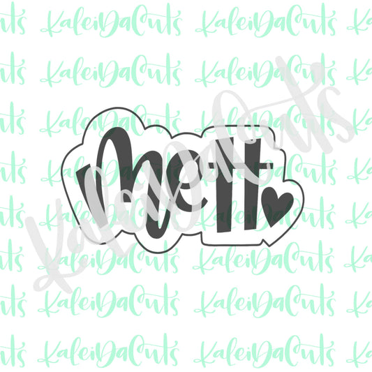 Meh Lettering Cookie Cutter
