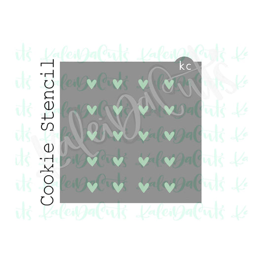 Hearts Lined Pattern Stencil