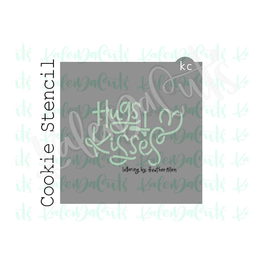 4" Hugs and Kisses Stencil
