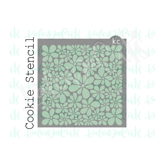 Whimsy Flower Pattern Stencil