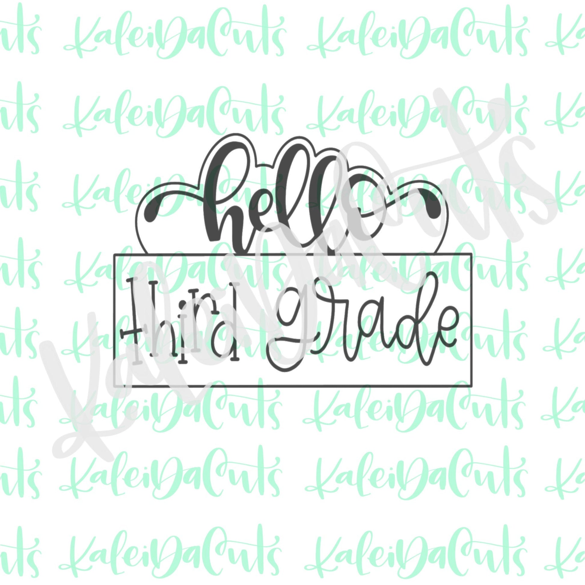 Hello Plaque 2 Cookie Cutter