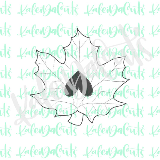 Maple Leaf Heart Cutout Cookie Cutter