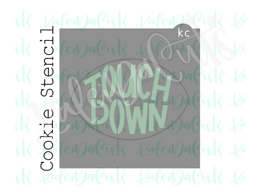 Touch Down Football Stencil