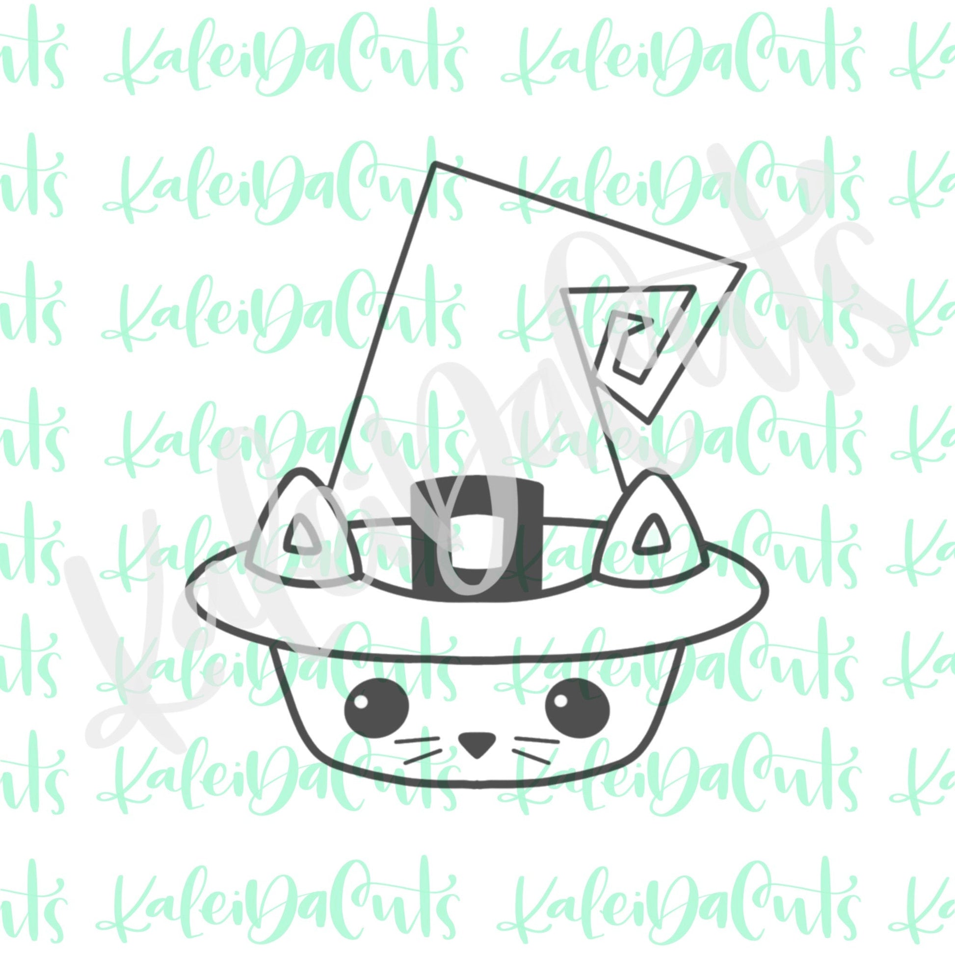 Witchy Hat Cat Cookie Cutter