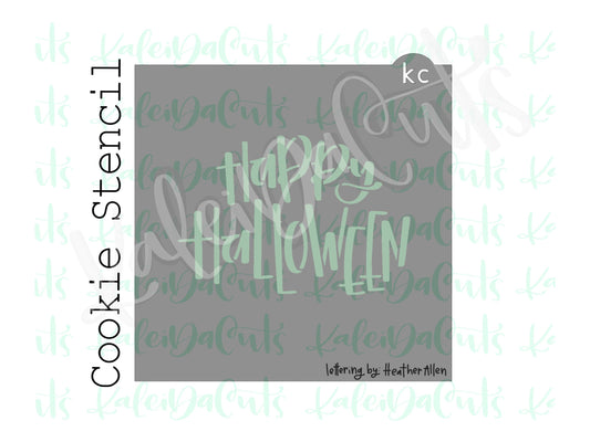 Happy Halloween (Pumpkin Shape) Stencil