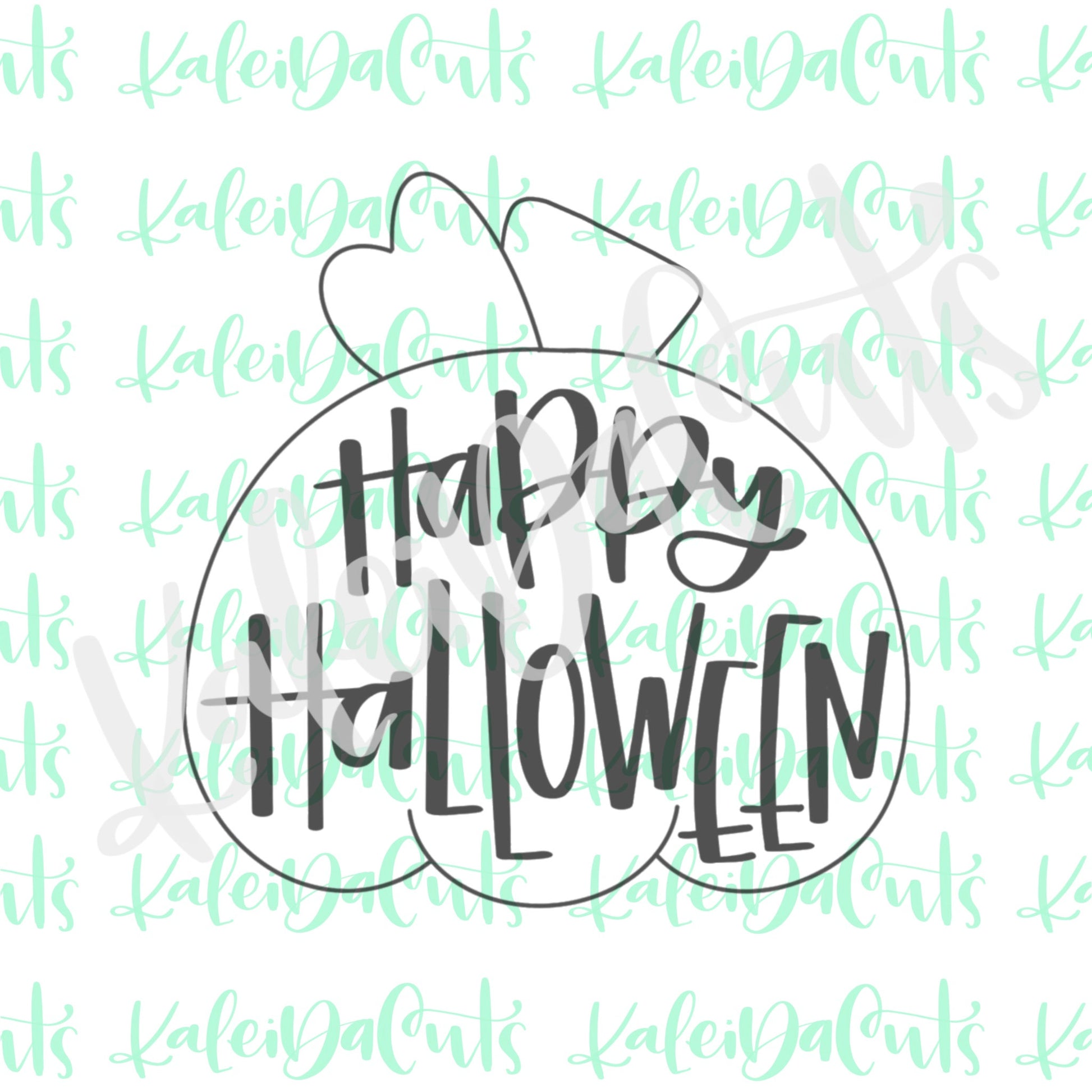 Happy Halloween (Pumpkin Shape) Stencil