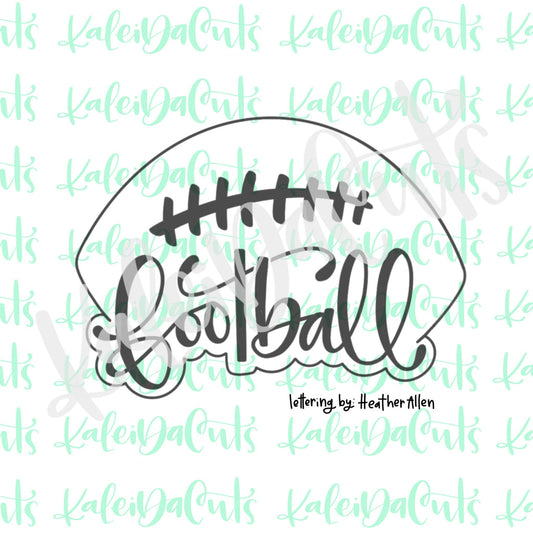 Football Lettered Ball Cookie Cutter