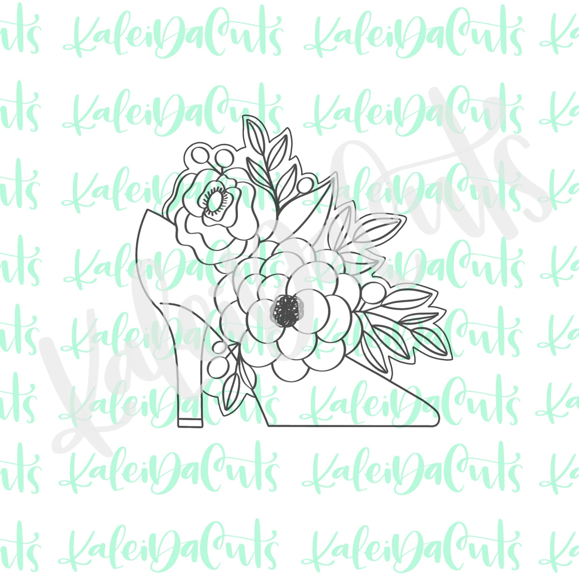 Floral High Heel Cookie Cutter