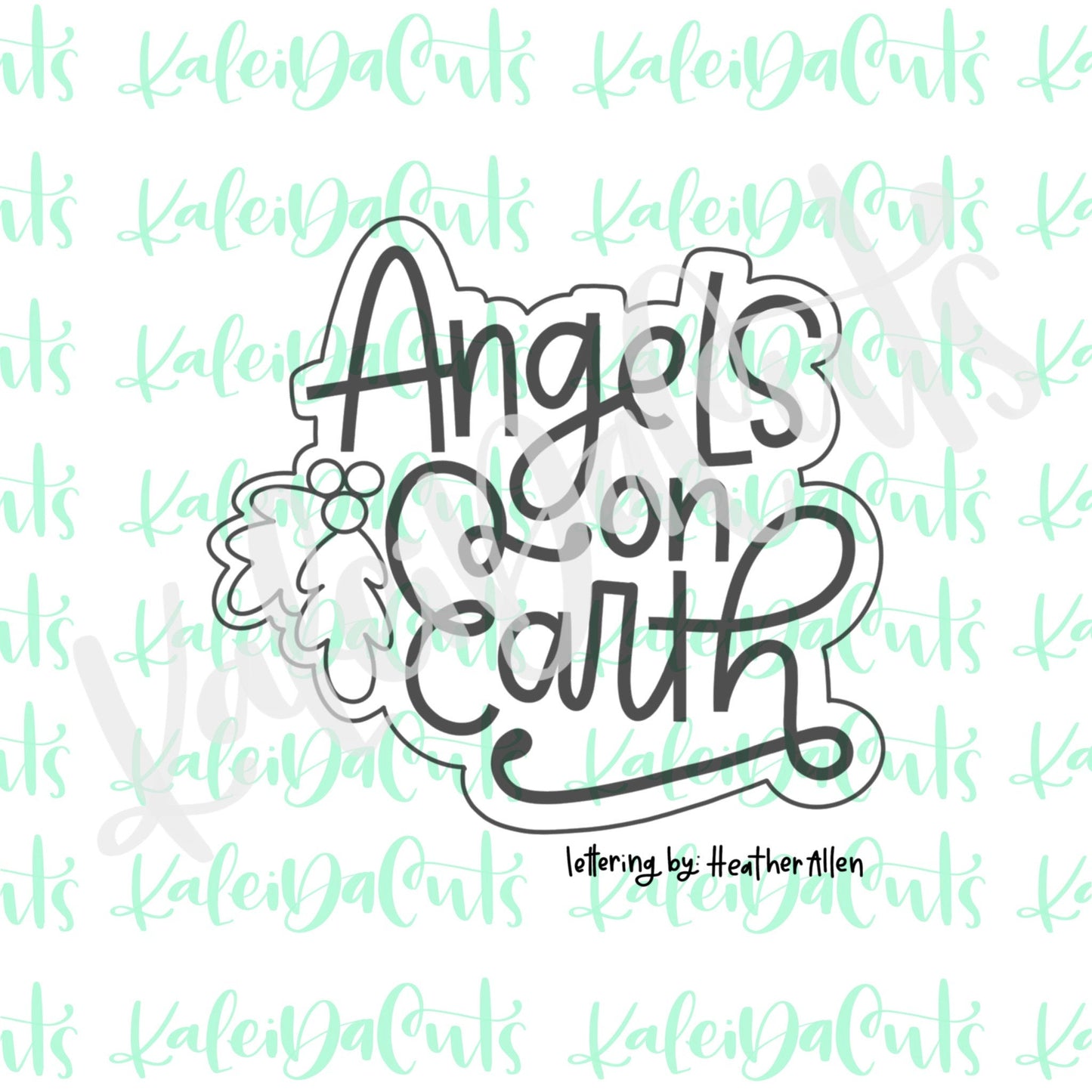Angels on Earth Lettering Cookie Cutter