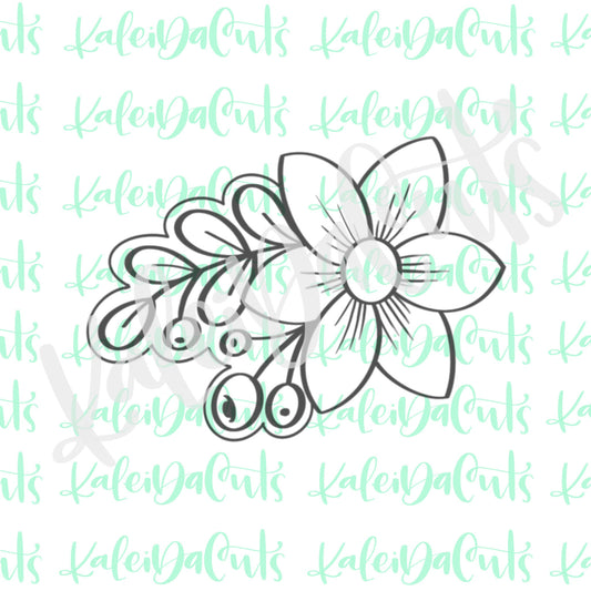 Floral Poinsettia Cookie Cutter