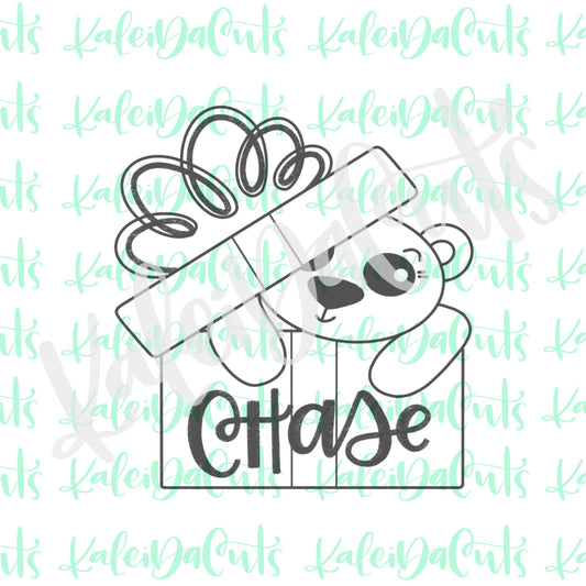 Bear Giftbox Plaque Cookie Cutter