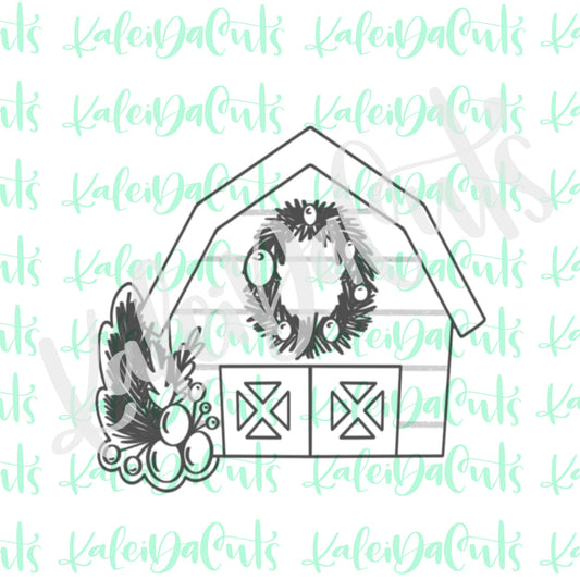 Floral Barn Cookie Cutter