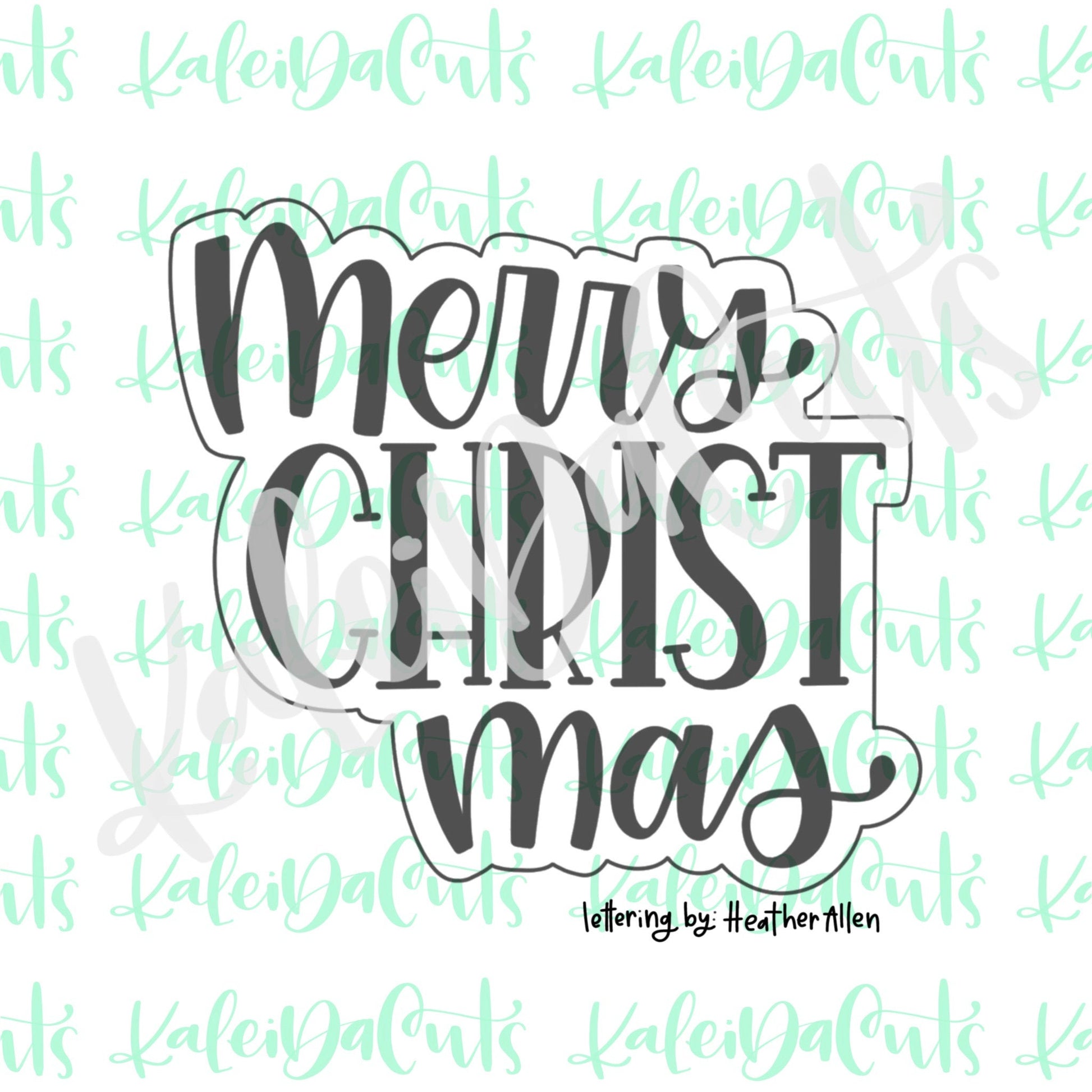 Merry Christ Mas Lettering Cookie Cutter