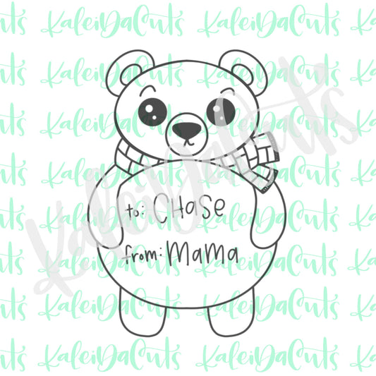 Bear Gift Tag Cookie Cutter