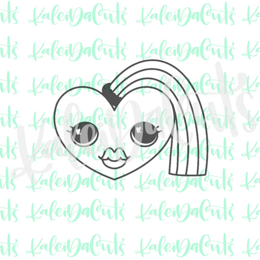 Retro Heart Girl Cookie Cutter