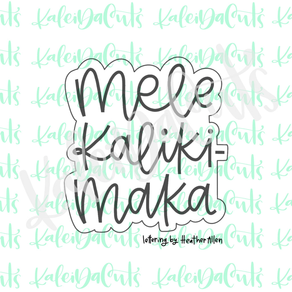 Mele Kalikimaka Lettering Cookie Cutter