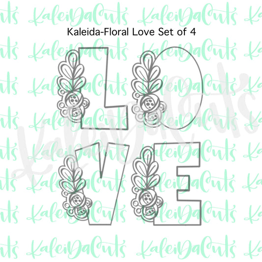 Kaleida-Floral Love Cookie Cutter Set of 4