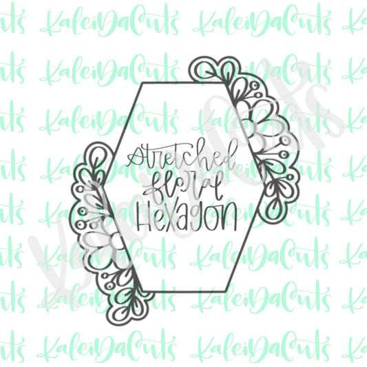 Stretched Floral Hexagon Cookie Cutter