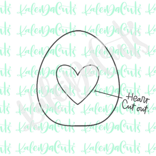 Egg Heart Cutout Cookie Cutter