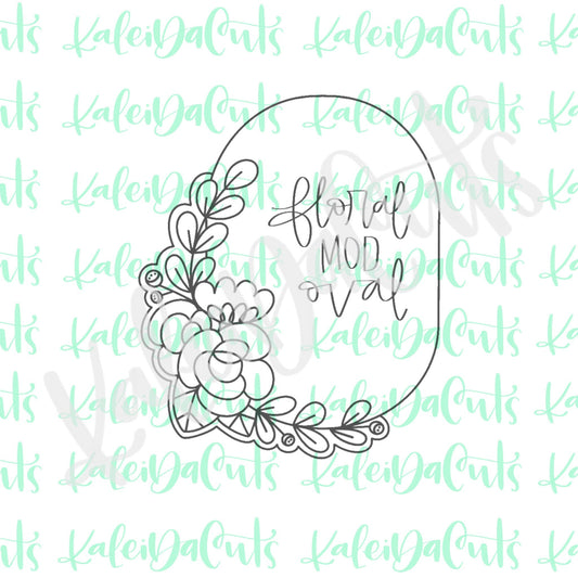 Floral Mod Oval Cookie Cutter