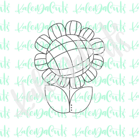 Tall Funky Daisy Cookie Cutter