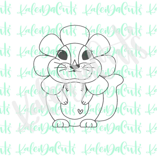 Flower Bonnet Chipmunk Cookie Cutter