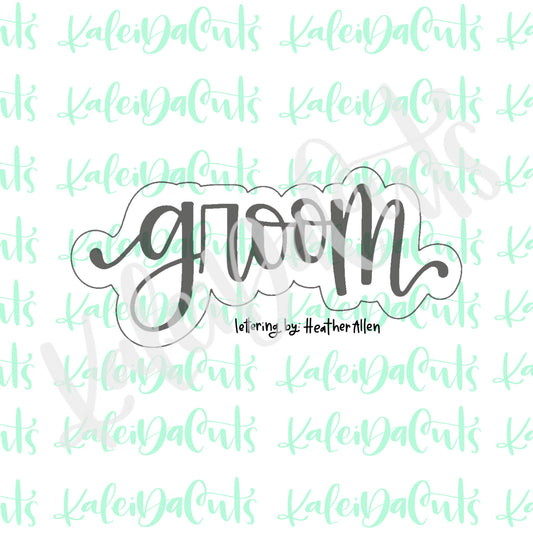 Groom 2 Lettering Cookie Cutter