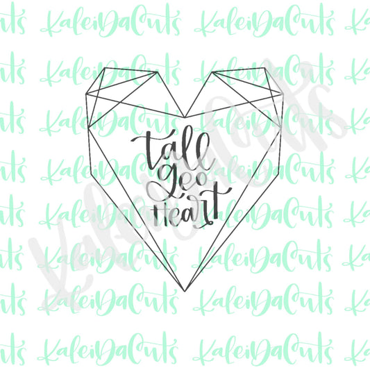 Tall Geo Heart Cookie Cutter