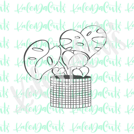 Potted Monstera Plant Cookie Cutter
