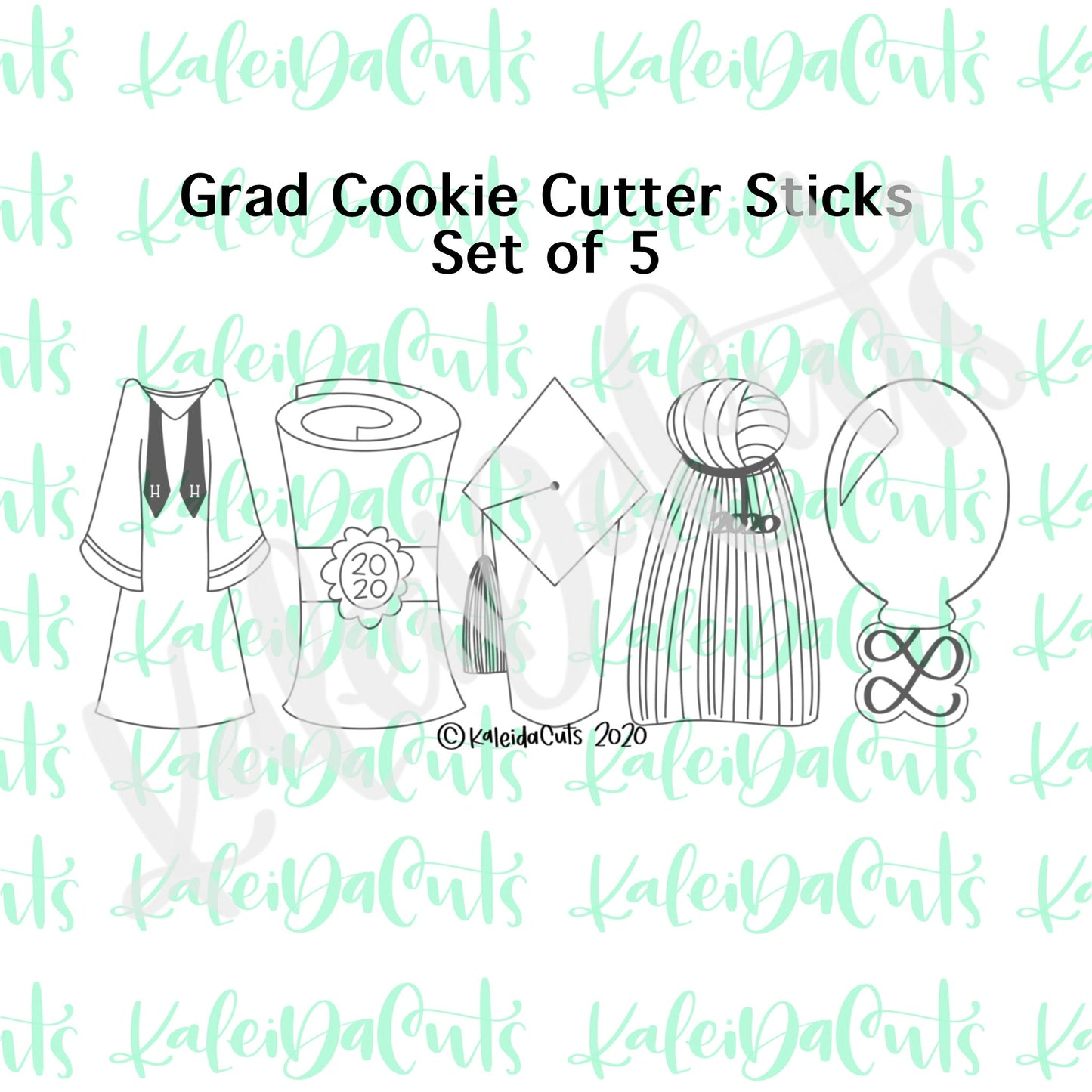 Grad Stick Cookie Cutters Set of 5