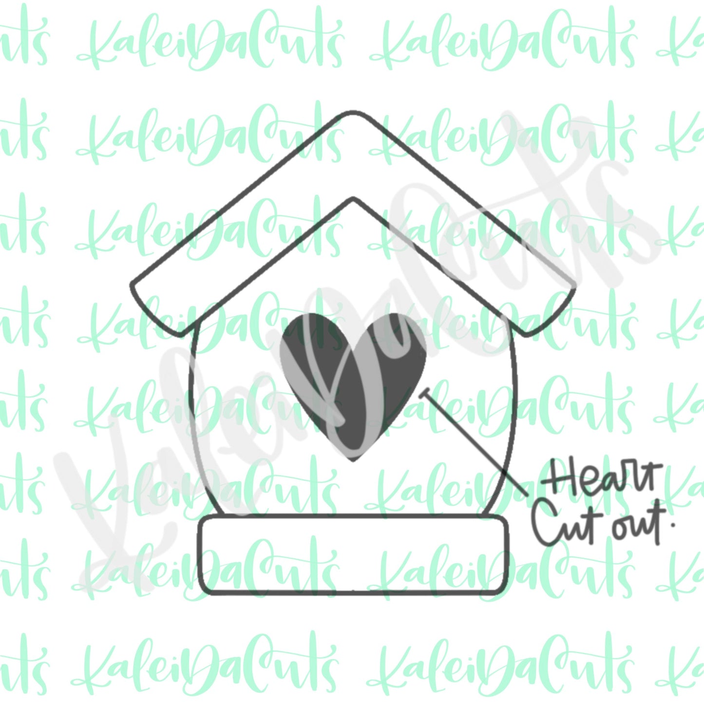 Birdhouse Heart Cutout Cookie Cutter