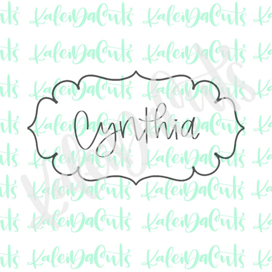 Cynthia Plaque Cookie Cutter