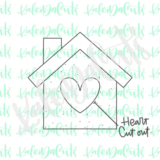 Home Heart Cutout Cookie Cutter