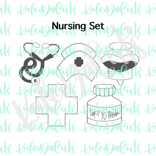 Nursing Set of 5 Cookie Cutters